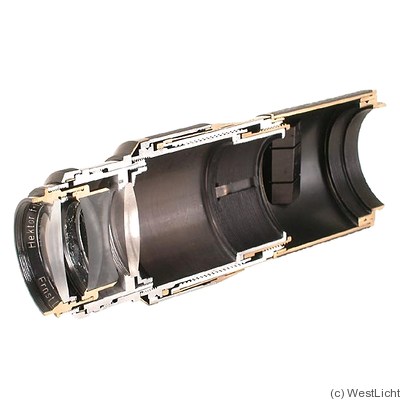 Leitz: 135mm (13.5cm) f4.5 Hektor 'Cut-Away' (SM, black/chrome) camera