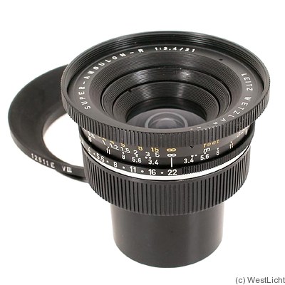 Leitz: 21mm (2.1cm) f3.4 Super-Angulon-R (black) camera