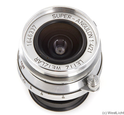 Leitz: 21mm (2.1cm) f4 Super-Angulon (prototype, Leitz) camera