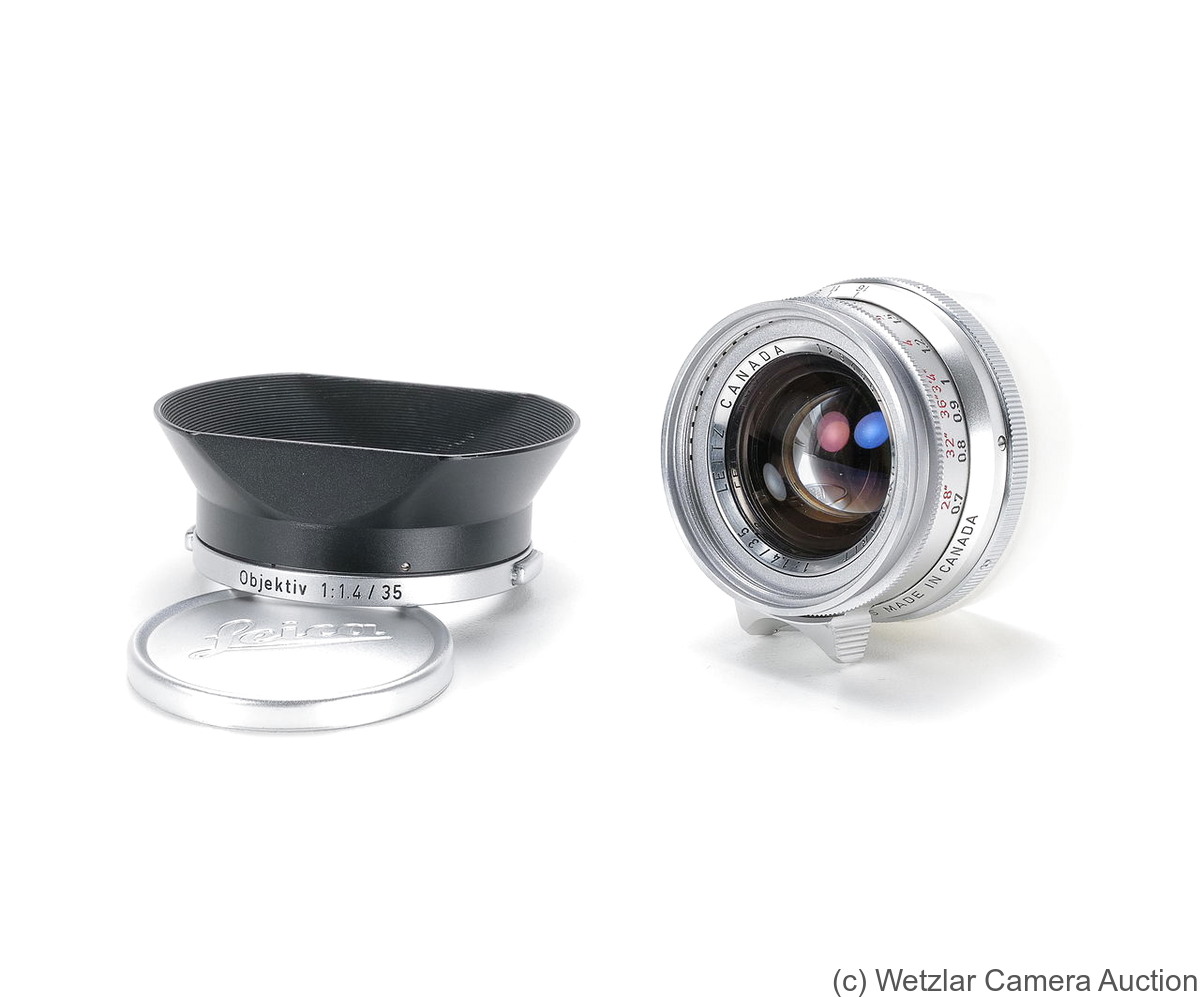 Leitz: 35mm (3.5cm) f1.4 Summarit (BM, chrome, prototype) camera