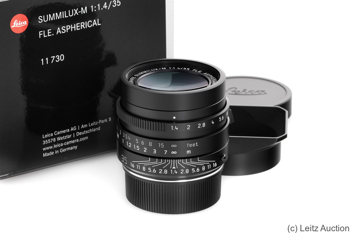 Leitz: 35mm (3.5cm) f1.4 Summilux-M (BM, FLE ASPHERICAL, 10) camera