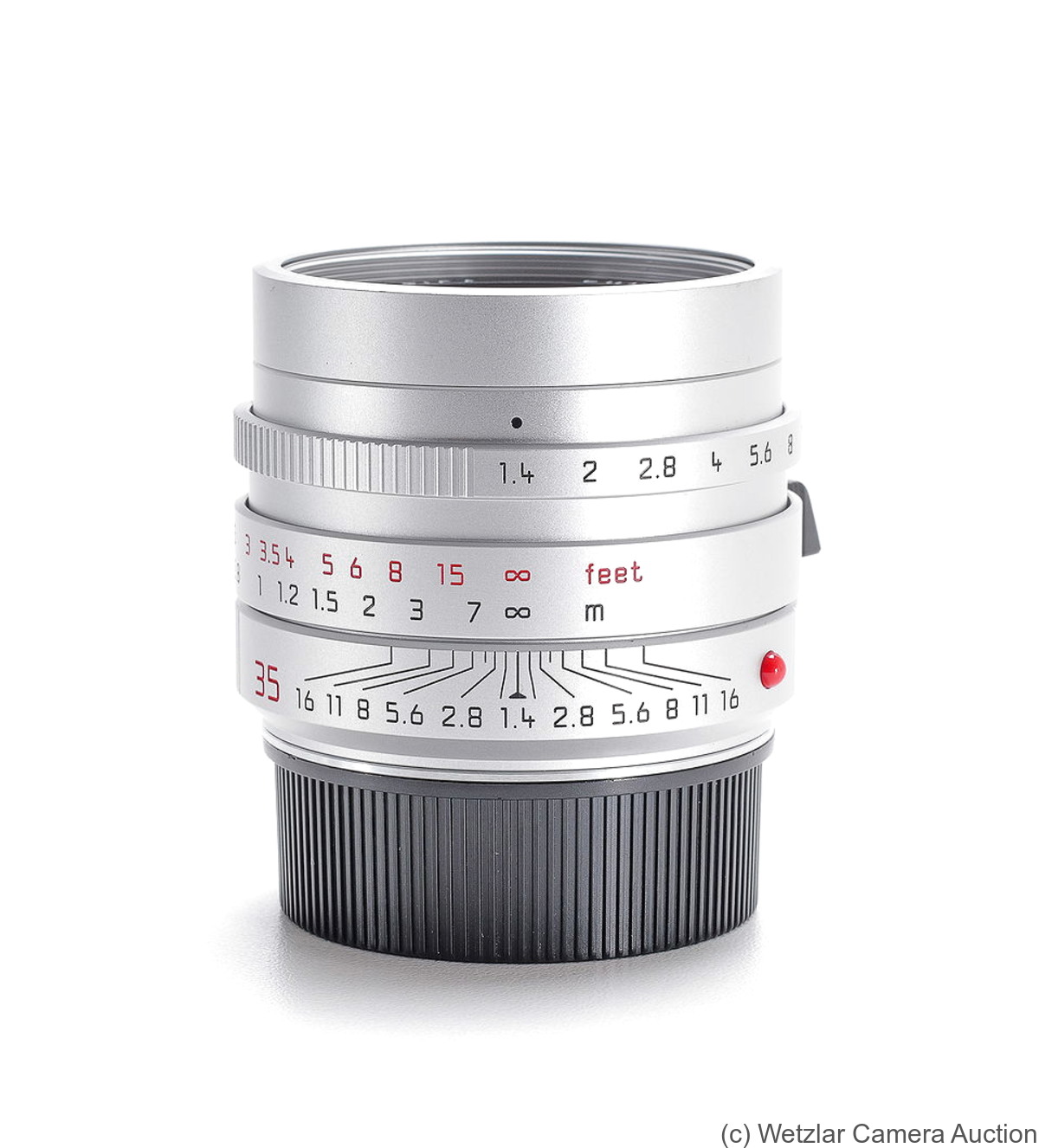 Leitz: 35mm (3.5cm) f1.4 Summilux-M (BM, chrome, aspherical, 2010) camera
