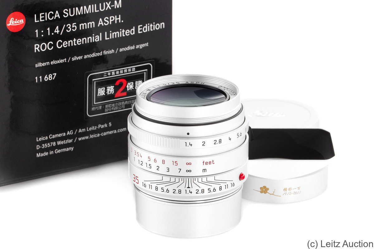 Leitz: 35mm (3.5cm) f1.4 Summilux-M (BM, chrome, aspherical, Taiwan) camera