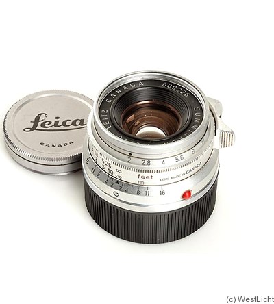 Leitz: 35mm (3.5cm) f2 Summicron (BM, chrome, prototype, Canada) camera