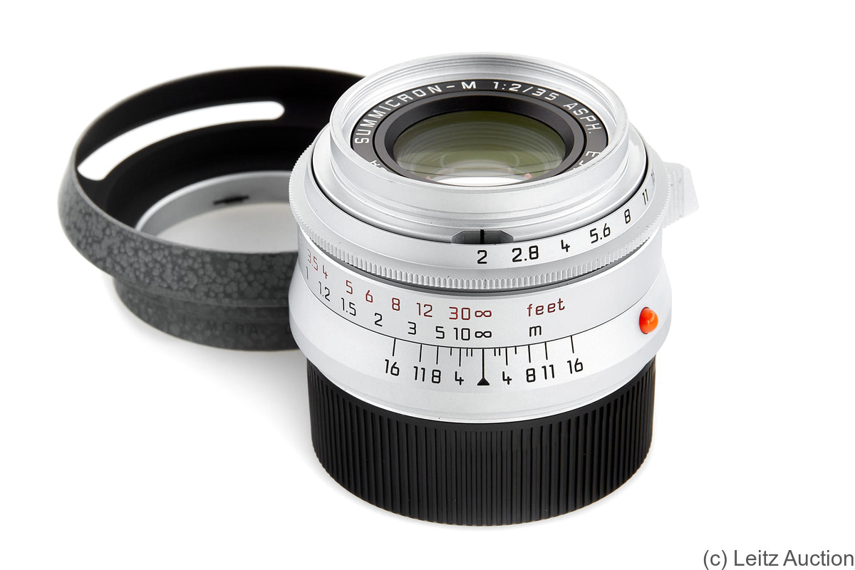 Leitz: 35mm (3.5cm) f2 Summicron-M Asph. 'LHSA 1968-2003' (BM, chrome, 11616) camera