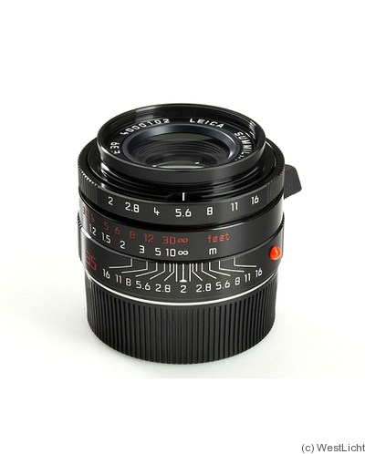 Leitz: 35mm (3.5cm) f2 Summicron-M Asph. (BM, black, 11611) camera