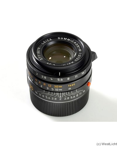 Leitz: 35mm (3.5cm) f2 Summicron-M Asph. (BM, black paint, 11879) camera