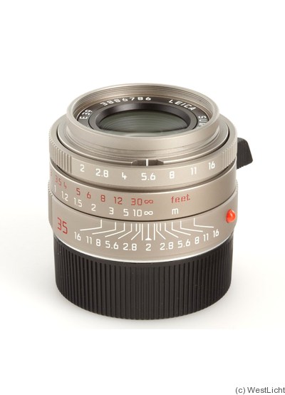 Leitz: 35mm (3.5cm) f2 Summicron-M Asph. (BM, titan, 11609) camera