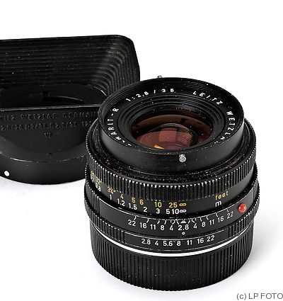Leitz: 35mm (3.5cm) f2.8 Elmarit-R (black, 1973) camera