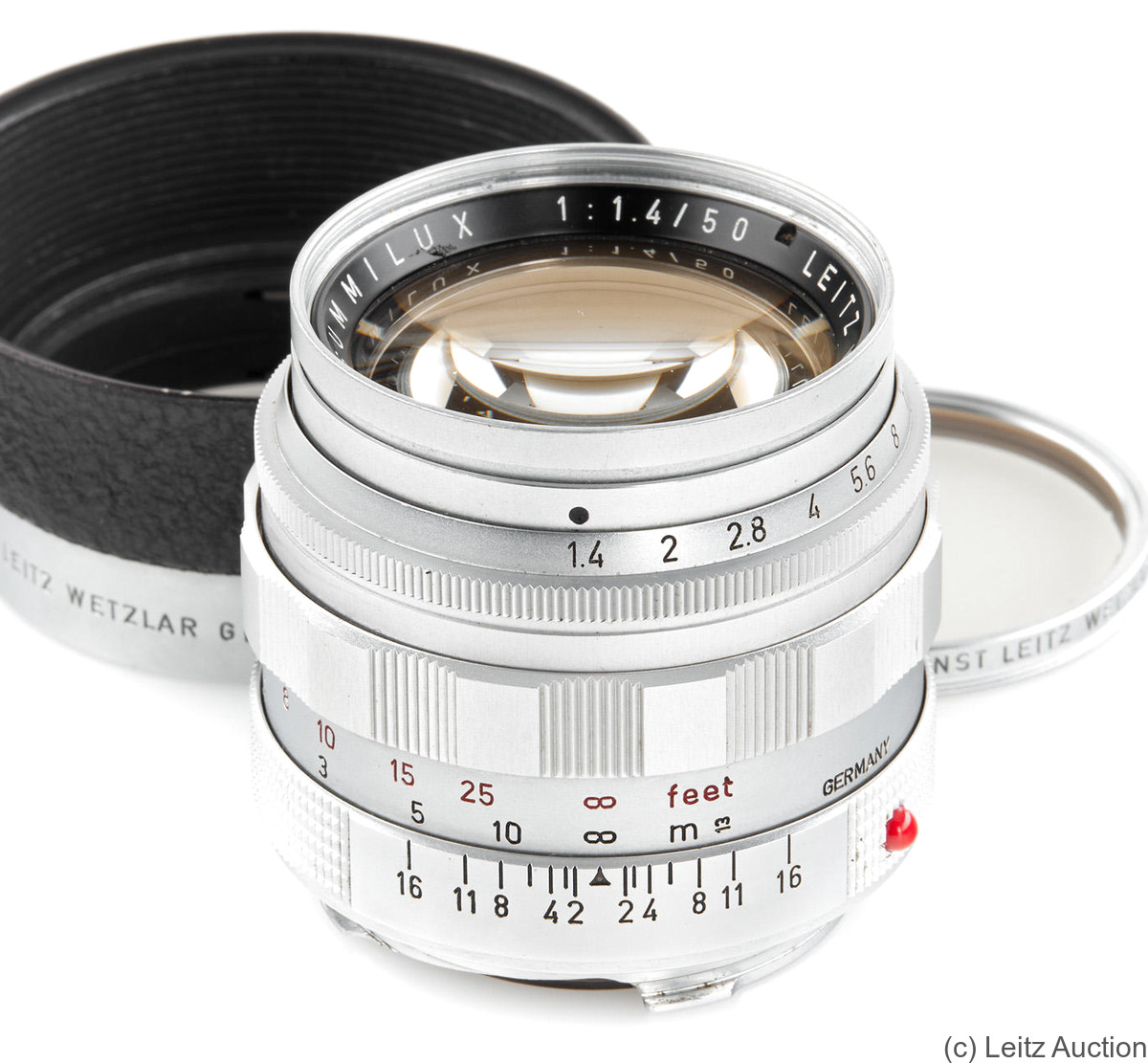 Leitz: 50mm (5cm) f1.4 Summilux (BM, chrome, 1961) camera