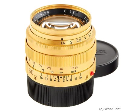 Leitz: 50mm (5cm) f1.4 Summilux-M (BM, gold, Brunei) camera