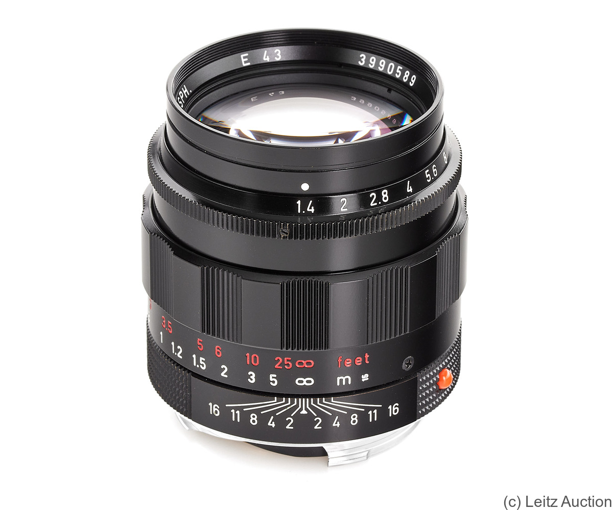 Leitz: 50mm (5cm) f1.4 Summilux-M Asph. (BM, black, 11627, LHSA) camera
