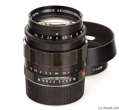 Leitz: 50mm (5cm) f1.4 Summilux-M Asph. (BM, black, 11688) camera