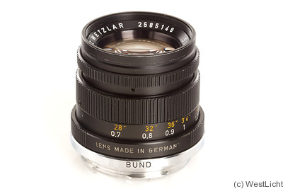 Leitz: 50mm (5cm) f2 Summicron (BM, black, 11817) 'BUND' camera