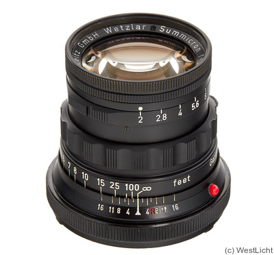 Leitz: 50mm (5cm) f2 Summicron (BM, black, pre-1800000) camera