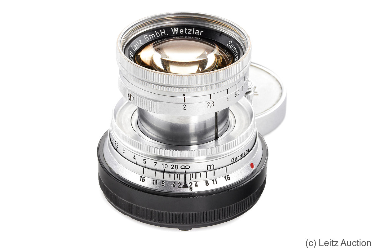 Leitz: 50mm (5cm) f2 Summicron (BM, collapsible, chrome, Thorium) camera