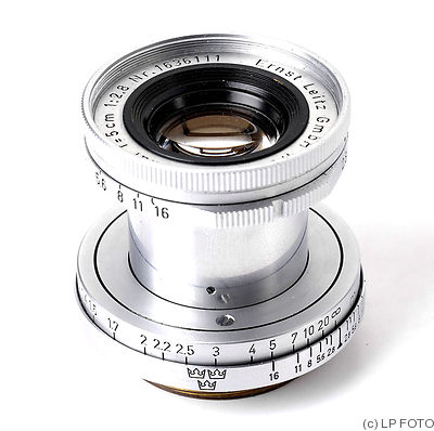 Leitz: 50mm (5cm) f2.8 Elmar 'Three Crowns' (SM) camera