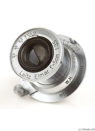 Leitz: 50mm (5cm) f3.5 Elmar 'W.H.' (SM, chrome) camera