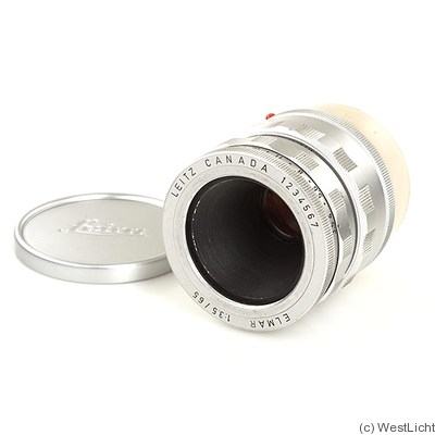 Leitz: 65mm (6.5cm) f3.5 Elmar (Visoflex, chrome, prototype) camera