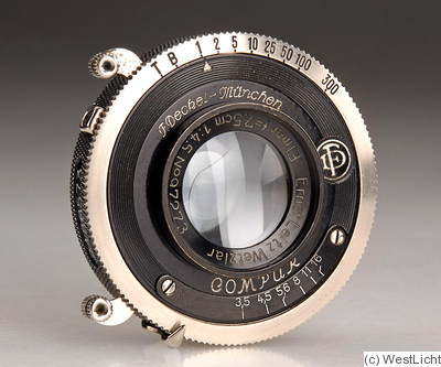 Leitz: 75mm (7.5cm) f4.5 Elmar (SM, w/Compur) camera