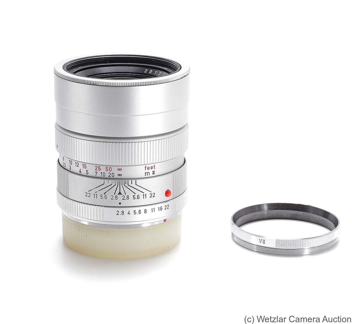 Leitz: 90mm (9cm) f2.8 Elmarit-R (1964, pre-series, chrome) camera