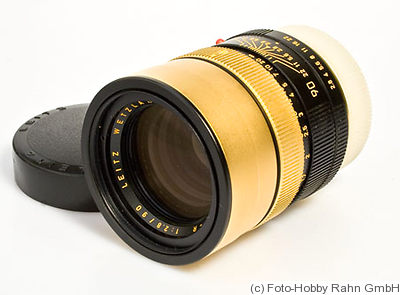 Leitz: 90mm (9cm) f2.8 Elmarit-R Gold (prototype) camera