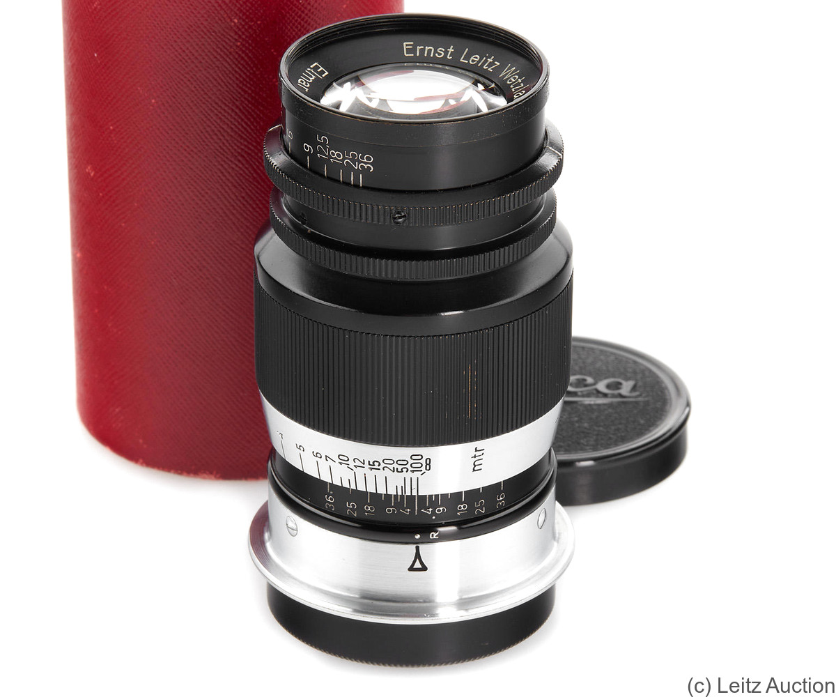 Leitz: 90mm (9cm) f4 Elmar (SM, black/chrome) camera