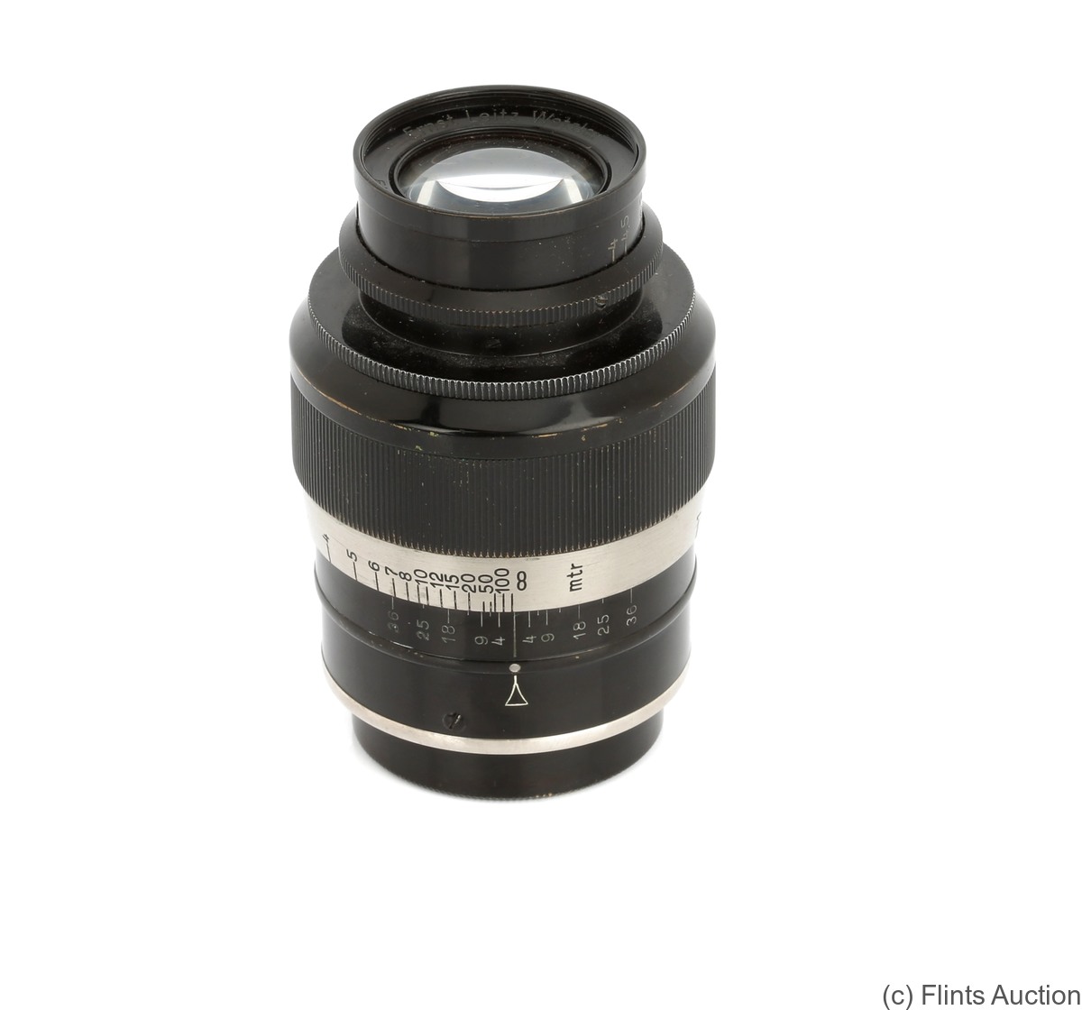 Leitz: 90mm (9cm) f4 Elmar (SM, black/nickel) 'Fat Elmar' camera