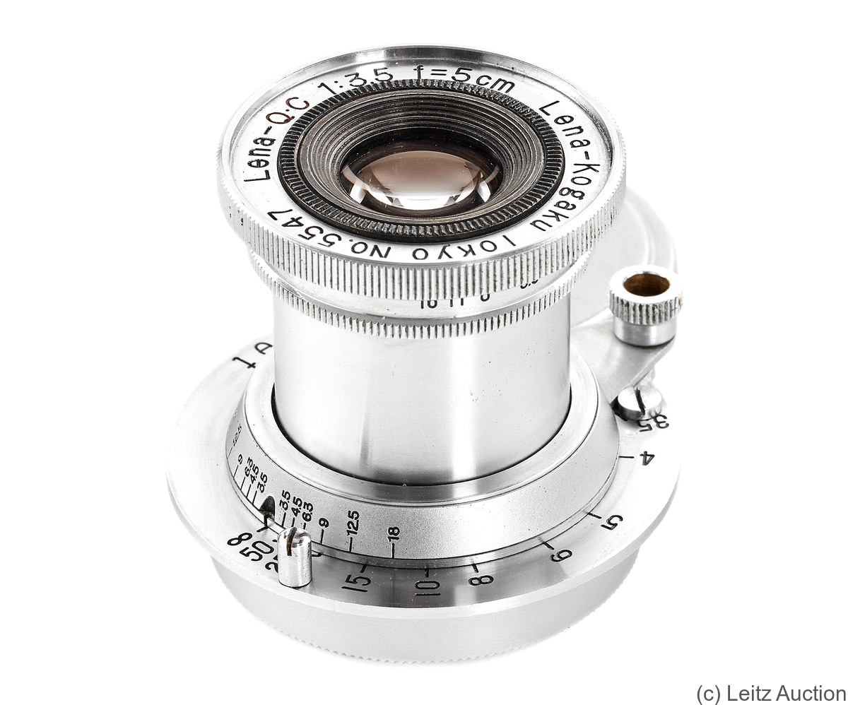 Lena-Kogaku: 50mm (5cm) f3.5 Lena-Q.C (M39) camera