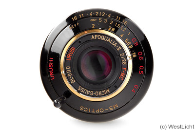 MS-Optics: 28mm (2.8cm) f2 Apoqualia-II (prototype) camera