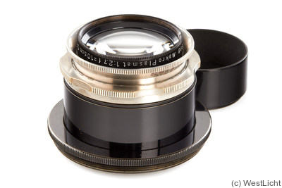 Meyer, Hugo: 105mm (10.5cm) f2.7 Makro Plasmat (Primarflex, nickel/black) camera