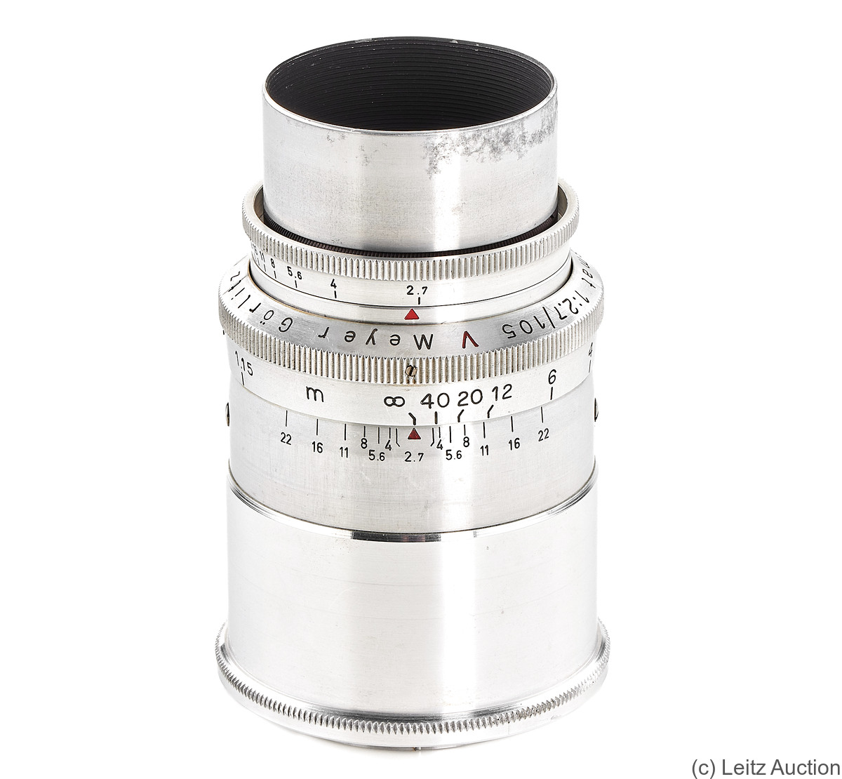 Meyer, Hugo: 105mm (10.5cm) f2.7 Makro Plasmat V (Nikon F) camera