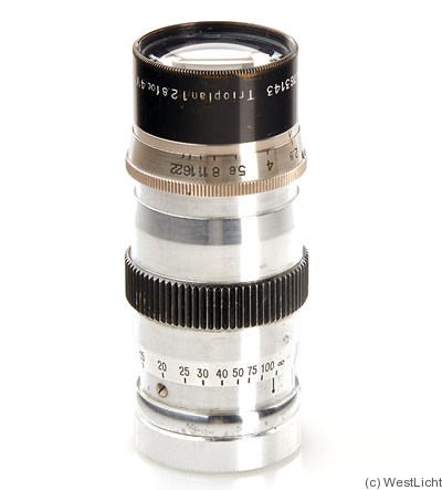 Meyer, Hugo: 105mm (10.5cm) f2.8 Trioplan (M39) camera