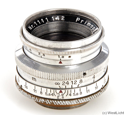 Meyer, Hugo: 58mm (5.8cm) f1.9 Primoplan V (M39) camera