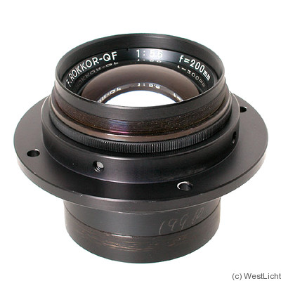Minolta: 200mm (20cm) f5.6 F.Rokkor-QF camera