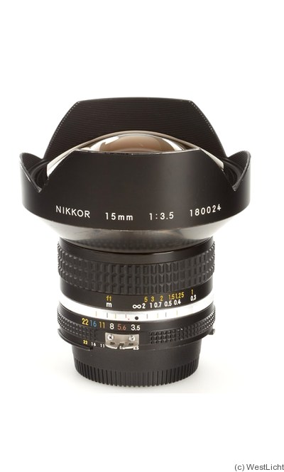 Nikon: 15mm (1.5cm) f3.5 Nikkor (AIS) camera