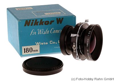 Nikon: 180mm (18cm) f5.6 Nikkor-W (Wista) camera