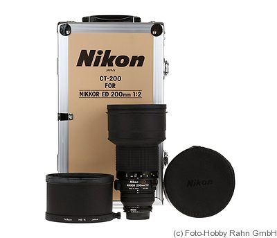 Nikon: 200mm (20cm) f2 Nikkor ED (AIS) camera
