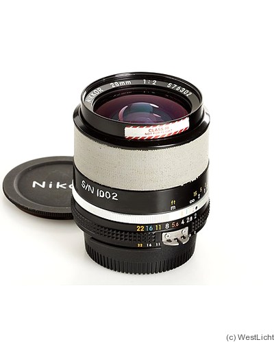 Nikon: 28mm (2.8cm) f2 Nikkor 'NASA' (AIS) camera