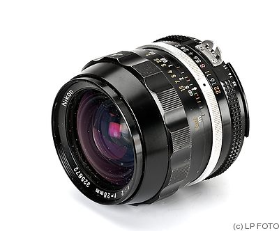 Nikon: 28mm (2.8cm) f2 Nikkor-N.C Auto (AI) camera
