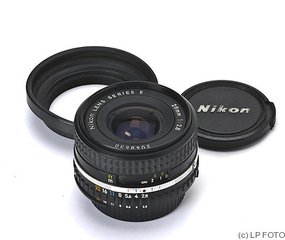 Nikon: 28mm (2.8cm) f2.8 Series E (AI) camera