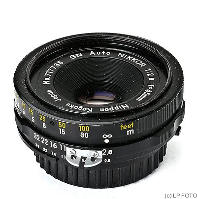 Nikon: 45mm (4.5cm) f2.8 GN Auto Nikkor camera