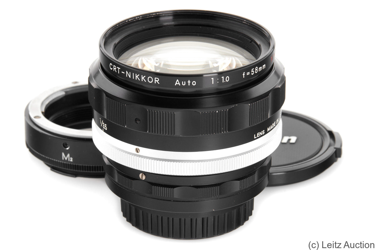 Nikon: 58mm (5.8cm) f1.0 CRT-Nikkor camera