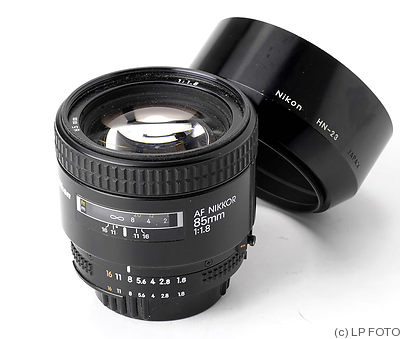 Nikon: 85mm (8.5cm) f1.8 Nikkor AF camera