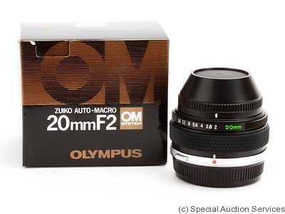 Olympus: 20mm (2cm) f2 Zuiko Auto-Macro (f/bellows) camera