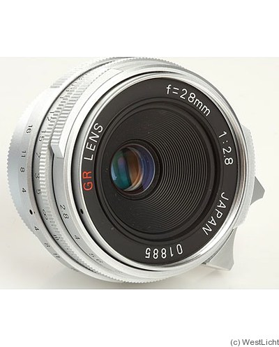 Ricoh: 28mm (2.8cm) f2.8 GR (M39, chrome) camera