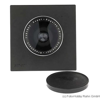 Schneider: 121mm (12.1cm) f8 Super-Angulon (Sinar) camera