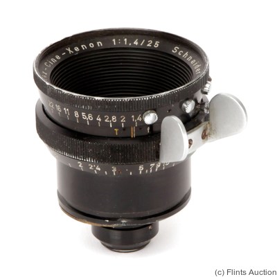 Schneider: 25mm (2.5cm) f1.4 Arriflex-Cine-Xenon (Arri) camera
