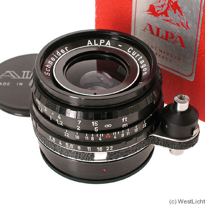 Schneider: 35mm (3.5cm) f2.8 Alpa-Curtagon camera