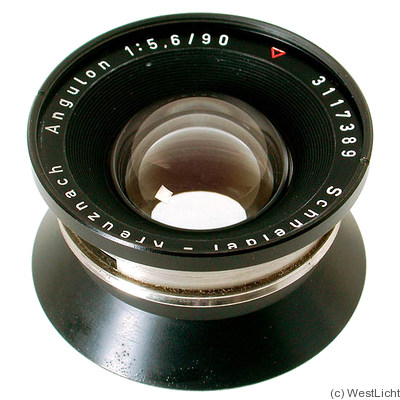 Schneider: 90mm (9cm) f5.6 Angulon (Prototype) camera